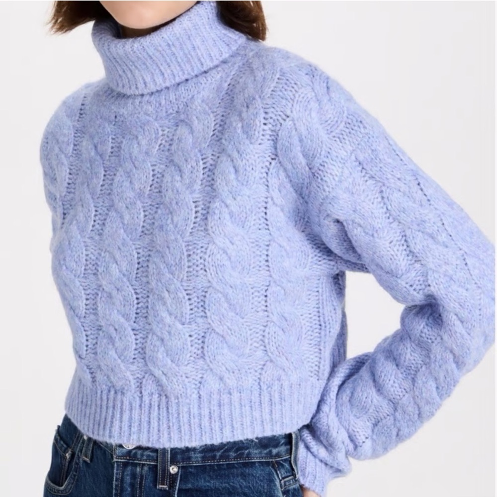 Atoir NWT The Harper Knit Turtleneck Sweater in Tide Blue XS